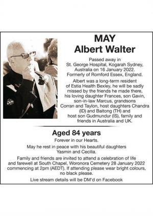 ALBERT WALTER MAY