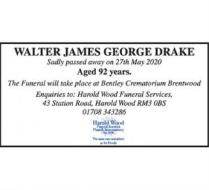 WALTER JAMES GEORGE DRAKE