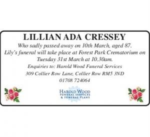 LILLIAN ADA CRESSLEY