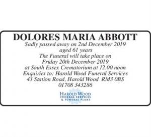 DOLORES MARIA ABBOTT