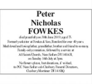 Peter Nicholas Fowkes