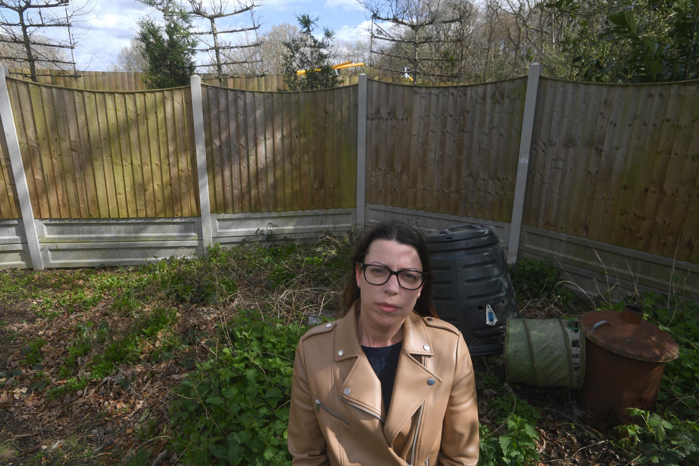 Leah Flack and her family are annoyed about anti-social behaviour fromadults drinking and swearing in a play area behind their back garden in Hartswood Road, Brentwood..